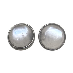 Rainbow Moonstone Sterling Silver Round Earrings