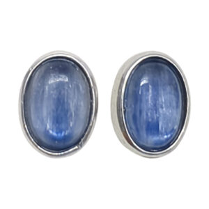 Kyanite Sterling Silver Oval Stud Earrings