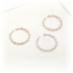 Rose Quartz Beads Adjustable Ring