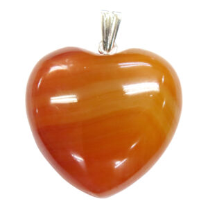Carnelian Heart Pendant (Pack of 6)