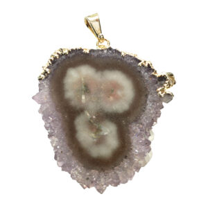 Amethyst Stalactite Pendant Full Gold & Silver Plated