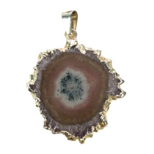 Amethyst Stalactite Pendant Full Silver Plated
