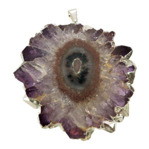 Stalactite Amethyst Full Silver Plated Pendant