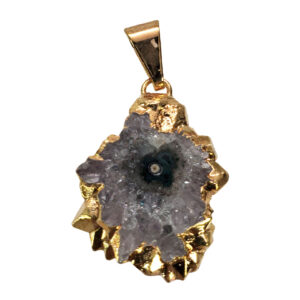 Amethyst Stalactite Pendant Full Gold Plated