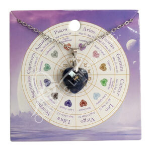 Sodalite Heart-Shaped Necklace with Sagittarius Sign