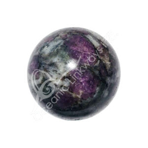 Polished Garnet in Astrophyllite Sphere