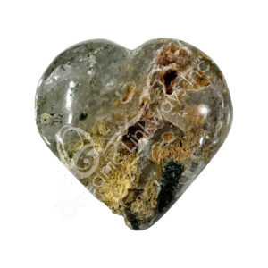 Clinochlore Quartz Heart