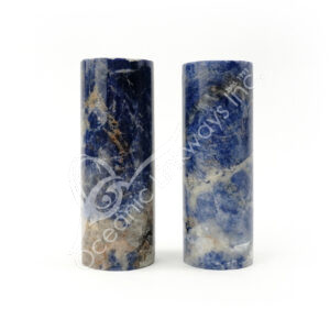 Sodalite with Black Tourmaline Meditation Charger Cylinder (Pack of 2)