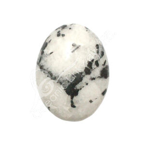 Polished Quartz with Tourmaline Palm Stone