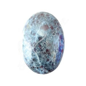 Polished Blue Kyanite with Ruby Palm Stone