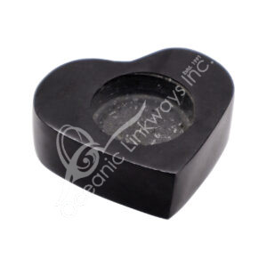 Black Tourmaline Heart-Shaped Tealight Holder