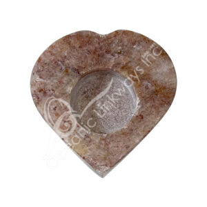 Garnet Heart-Shaped Tealight Holder