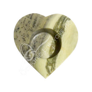 Green Infinite Serpentine Heart-Shaped Tealight Holder