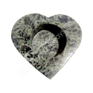 Rainforest Jasper Heart-Shaped Tealight Holder