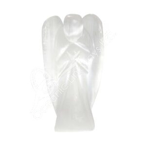 Selenite Angel Carving