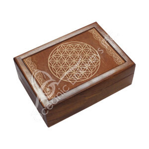 Flower of Life Laser Engraved Acacia Wood Box
