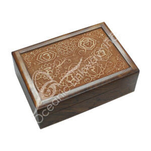 Acacia Wood Laser Engraved Chakra Box