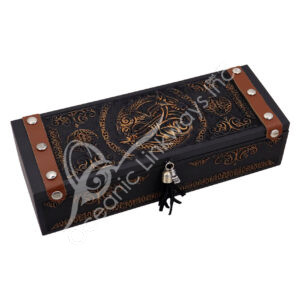 Black Wood Box with Dragon Engraved