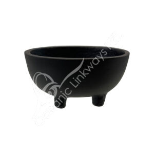 Black Cast Iron Oval Cauldron Incense Burner
