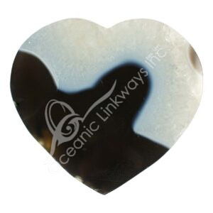 Natural Agate Heart Slice