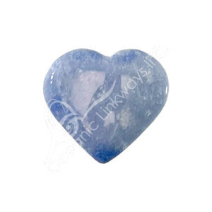 Polished Blue Quartz Heart