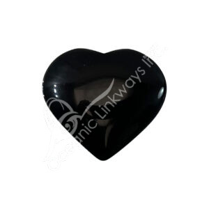 Polished Black Obsidian Heart