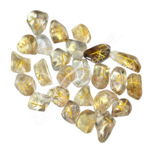 Natural Citrine Rune Set
