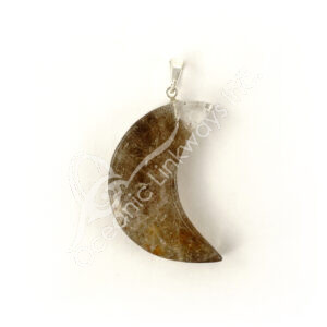 Smoky Quartz Moon Pendant