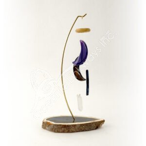 Agate Base Table Chime with Moons