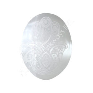 Polished Selenite Fatima Hand Palm Stone