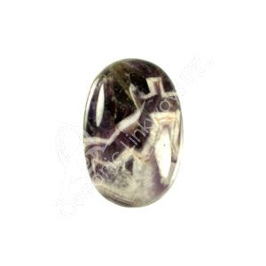 Polished Chevron Amethst Palm Stone