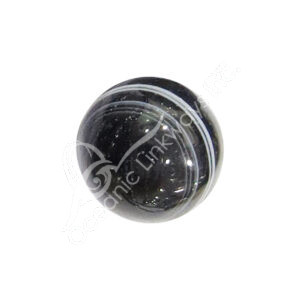 Polished Black Agathe with Quartz Marble