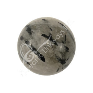 Smooth Black Rutilated Sphere