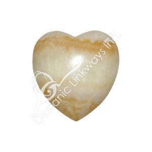 Polished Yellow Calcite Heart