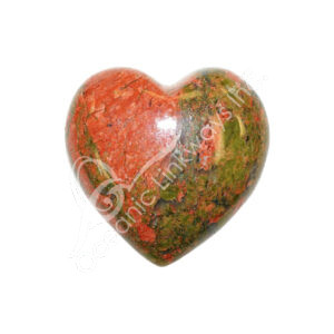 Polished Unakite Heart