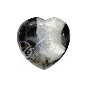 Black Agate with Quartz Heart