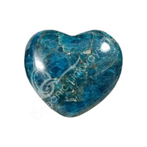 Polished Blue Apatite Heart