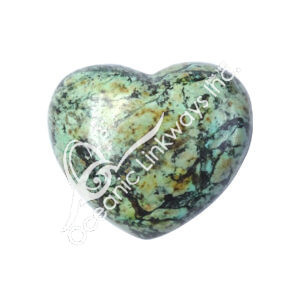 Polished African Turquoise Heart
