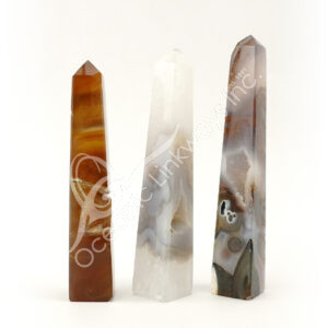 Agate Standing Point with Druse