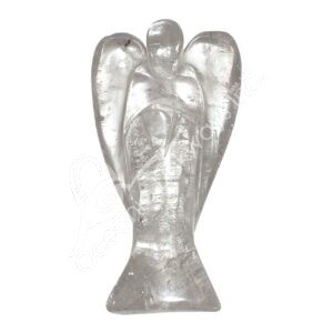 Polished Crystal Quartz A Angel Carving