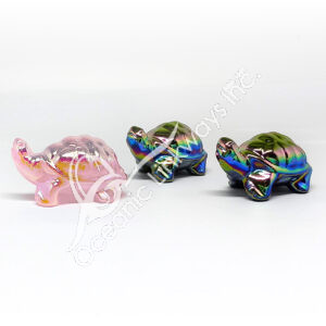 Mixed Stone Turtle Carving Plated AB