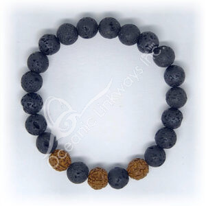Lava & Rudraksha Bracelet