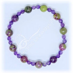 Amethyst & Stichtite Bracelet