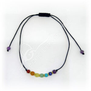 Chakra Beads Black Cord Bracelet