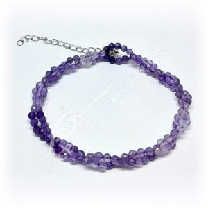 Amethyst Multi-Use, Shown as a double row bracelet