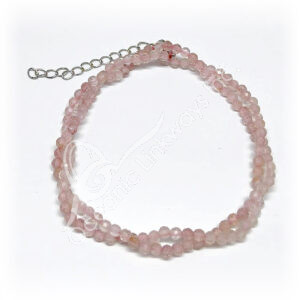 Strawberry Quartz Multi-Use, Shown as a double row bracelet