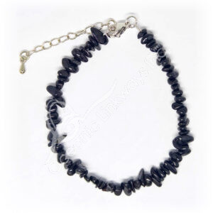 Black Tourmaline Chips Adjustable Bracelet