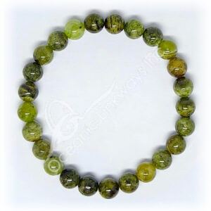 Faceted Green Diopsite Beads Bracelet