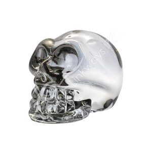 Gray Iridescent Glass Skull