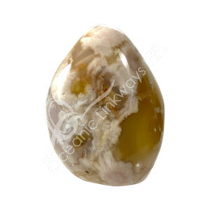 Cherry Blossom Agate Flame Shape